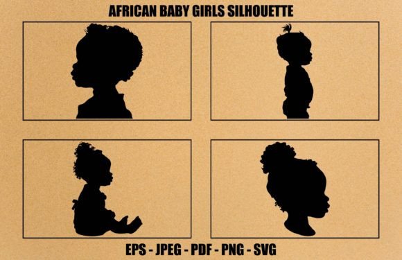 Download African American Baby Silhouette Set - Silhouette set Collection