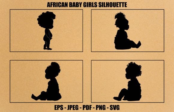 Download African American Baby Silhouette Set - Silhouette set Collection