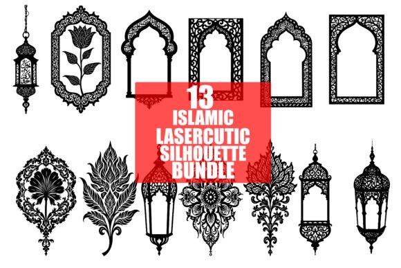 Download Islamic Lasercut Silhouette Set - Silhouette set Collection